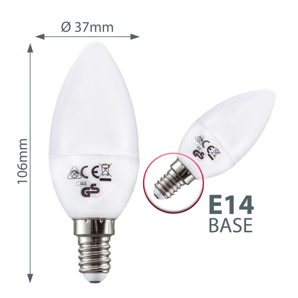 5x Ampoule LED E14 Ampoule D'économie D'énergie 5W Forme Bougie 14 width=320