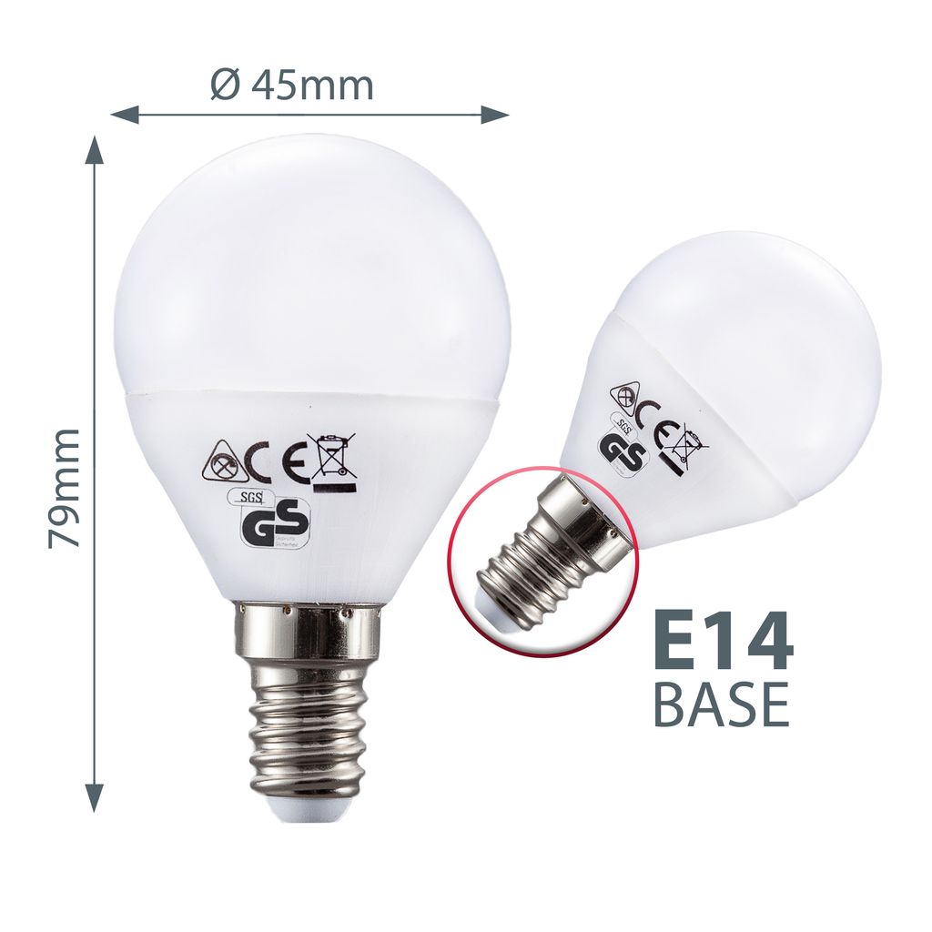 B K Licht Lot De 5 Ampoules 5w Led E14 470 Lumen Par Ampoule Lumière