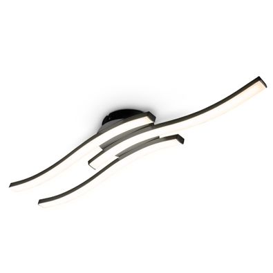 LED Design Deckenleuchte Wohnzimmer modern Deckenlampe schwarz Alu