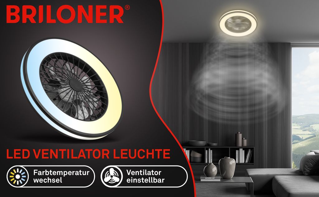 2-in-1 LED Deckenventilator