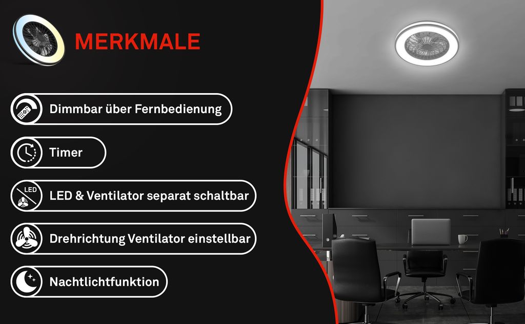 Deckenventilator mit Fernbedienung