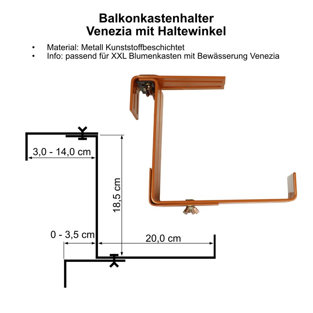 XXL Balkonkastenhalter Venezia m. Haltewinkel | heimwerkercenter.de