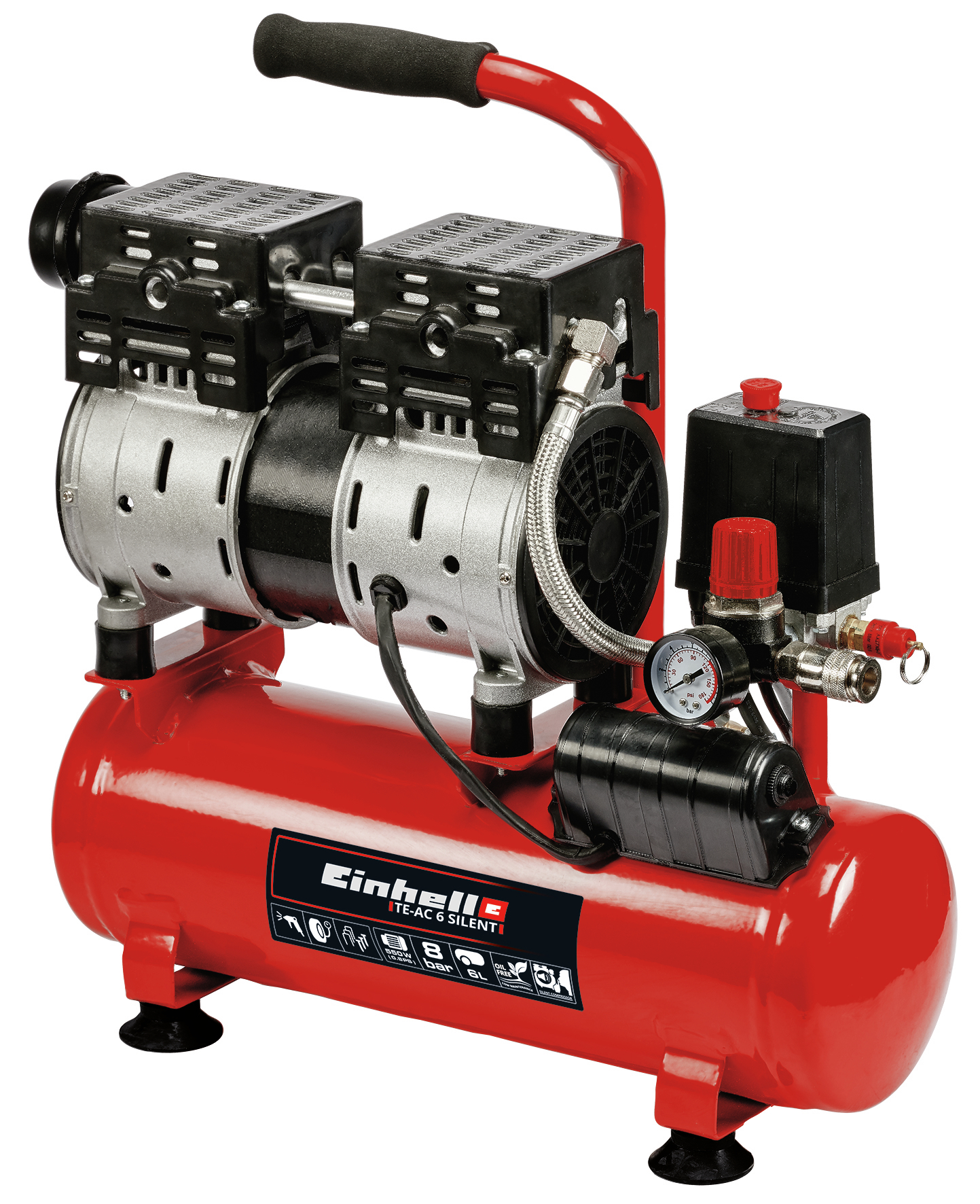 Einhell TE-AC 6 Silent Kompressor - Leise, Effizient, 6L Kapazität Einhell TE-AC 6 Silent Kompressor - Leise, Effizient, 6L Kapazität