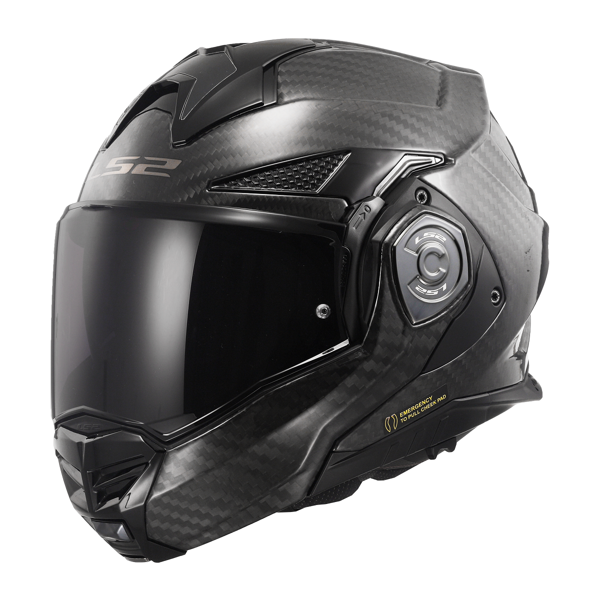 LS2 FF901 Advant X Carbon Modularhelm Solid, schwarz | Motoshop Konstanz