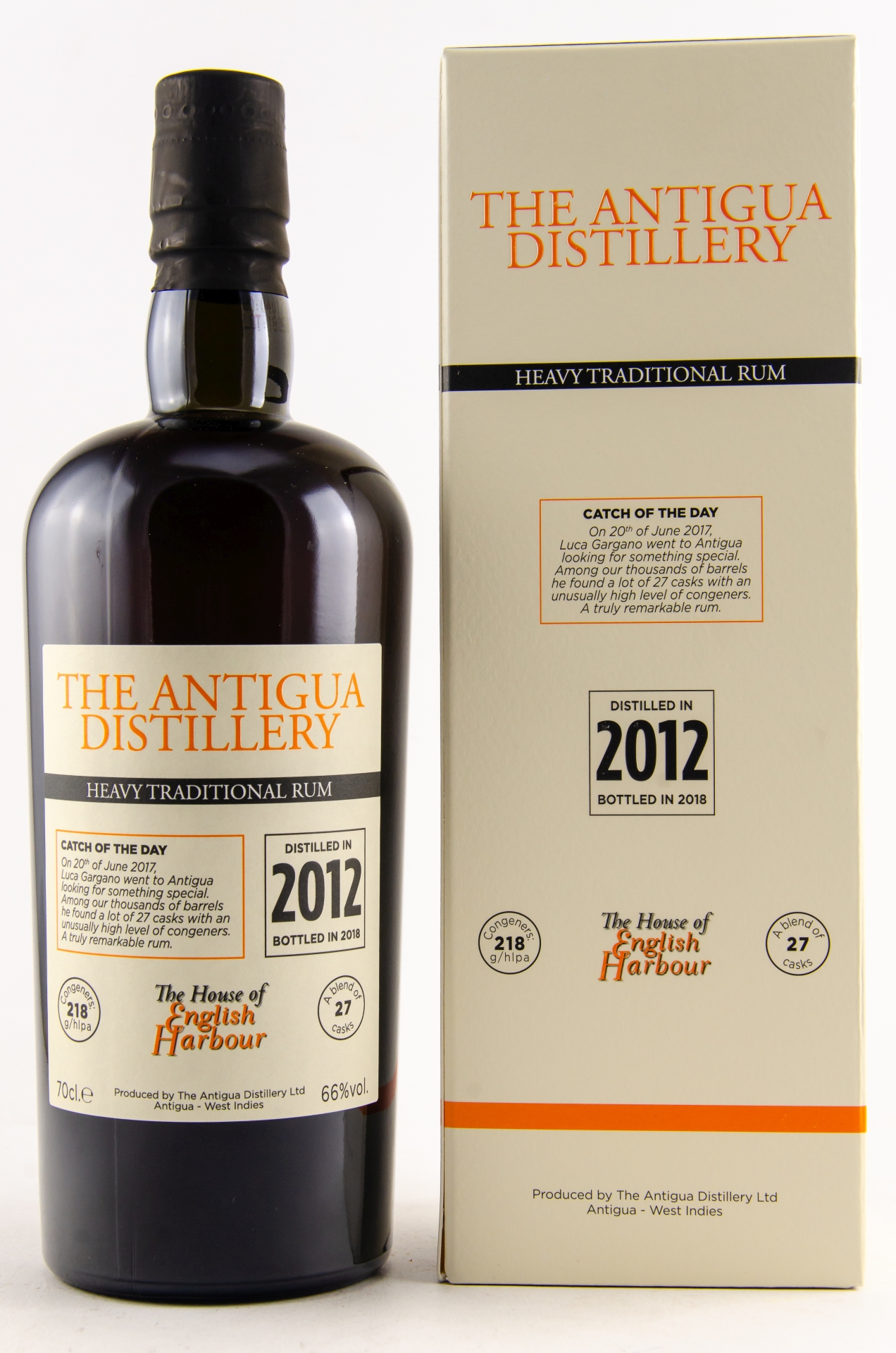 THE ANTIGUA DISTILLERY HEAVY TRADITIONAL RUM 1x0,7L 66Vol