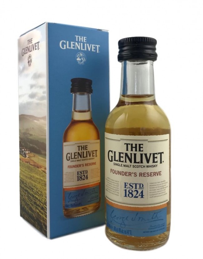 THE GLENLIVET FOUNDER‘S RESERVE 40Vol. 1x0,05L Miniatur in Geschenkpackung EXKLUSIVE