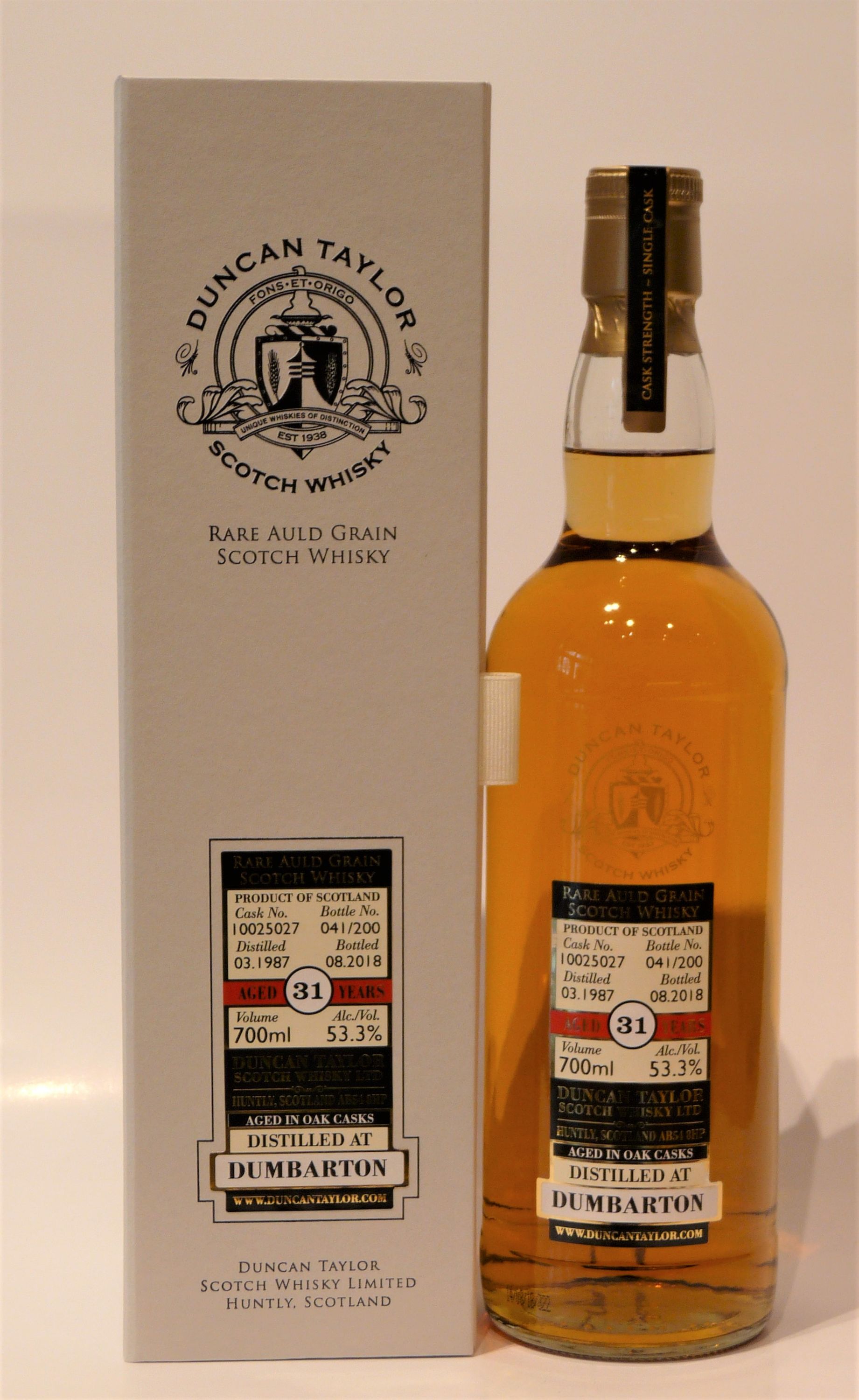 DUMBARTON (lost Distillery) 31 Jahre 1987/2018 Grain Cask 10025027