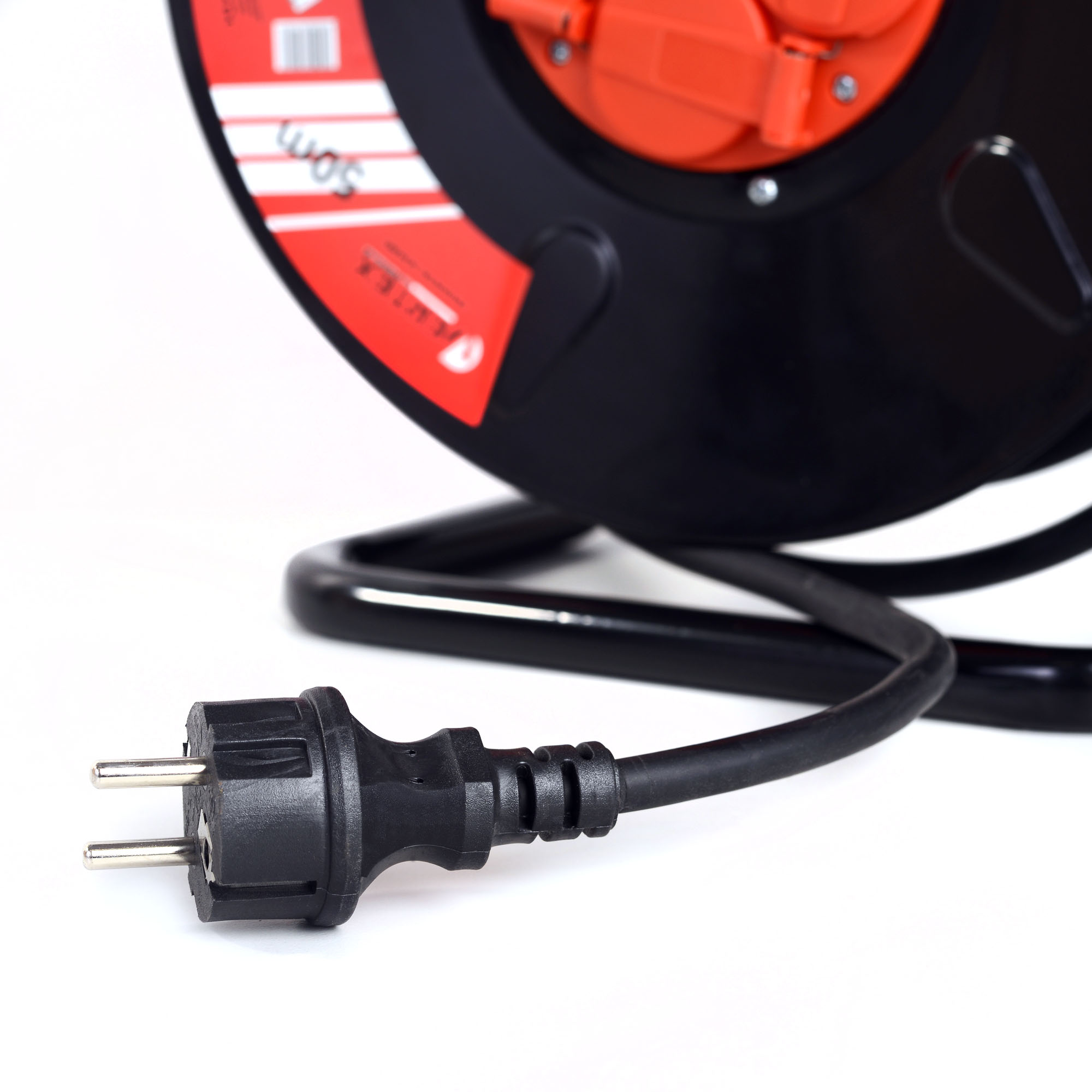 VERTEX Cable Drum PB50METAL, IP44, SCHUKO Earthing 4 Sockets  