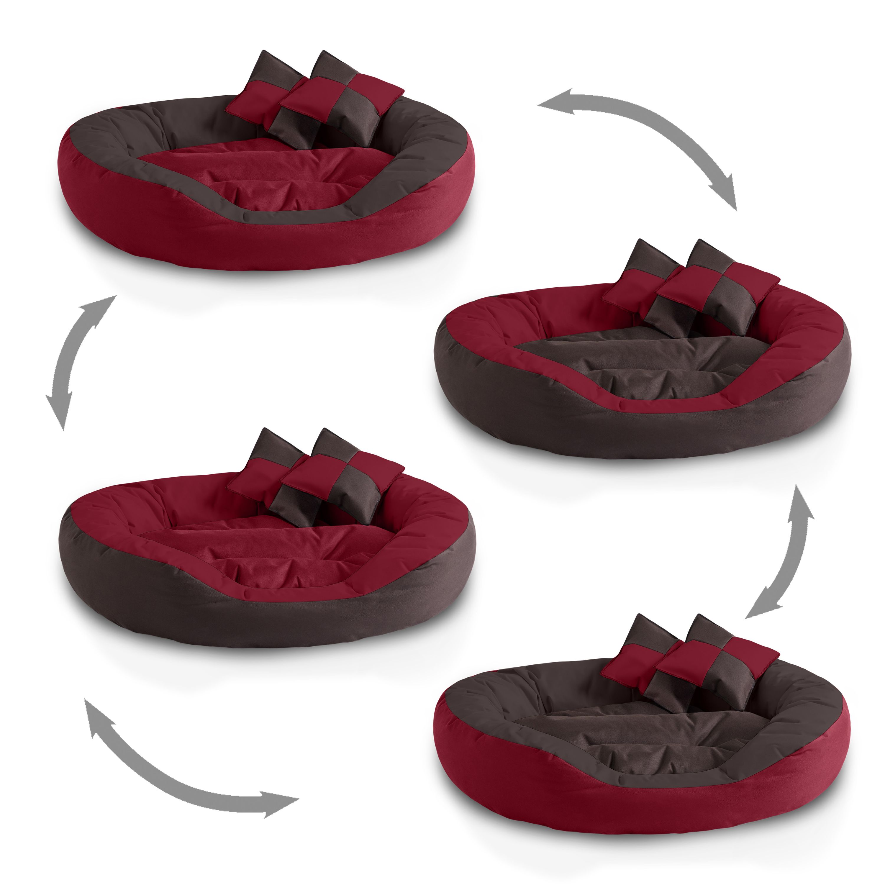 BedDog 4in1 Hundebett SABA, Wende-Hunde-Kissen oval-rund, groes  Hundekrbchen, abwischbares Hundebett mit Rand | Sogo24 - Beddog |  Hundebetten, Katzenhhlen