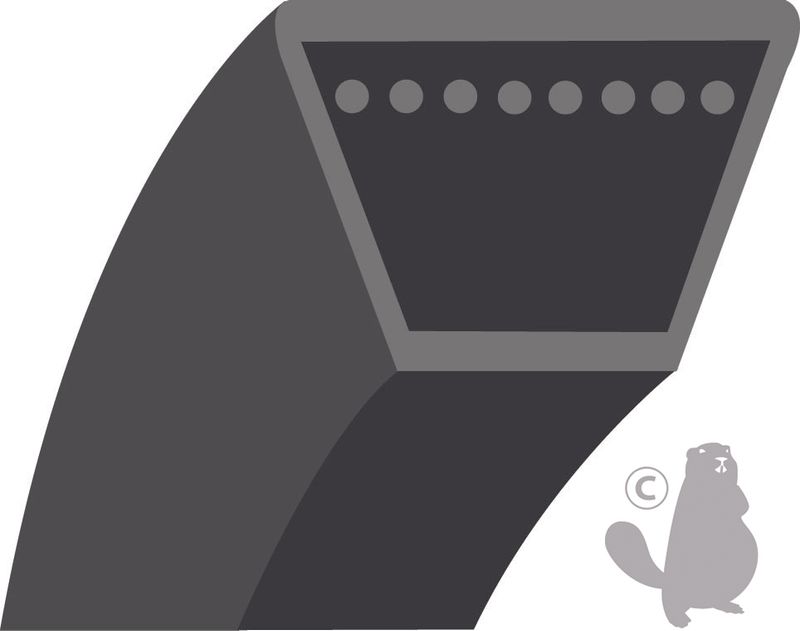 Courroie Lisse Trapézoïdale (section: 1/2", L: 46") Qualité D'origine