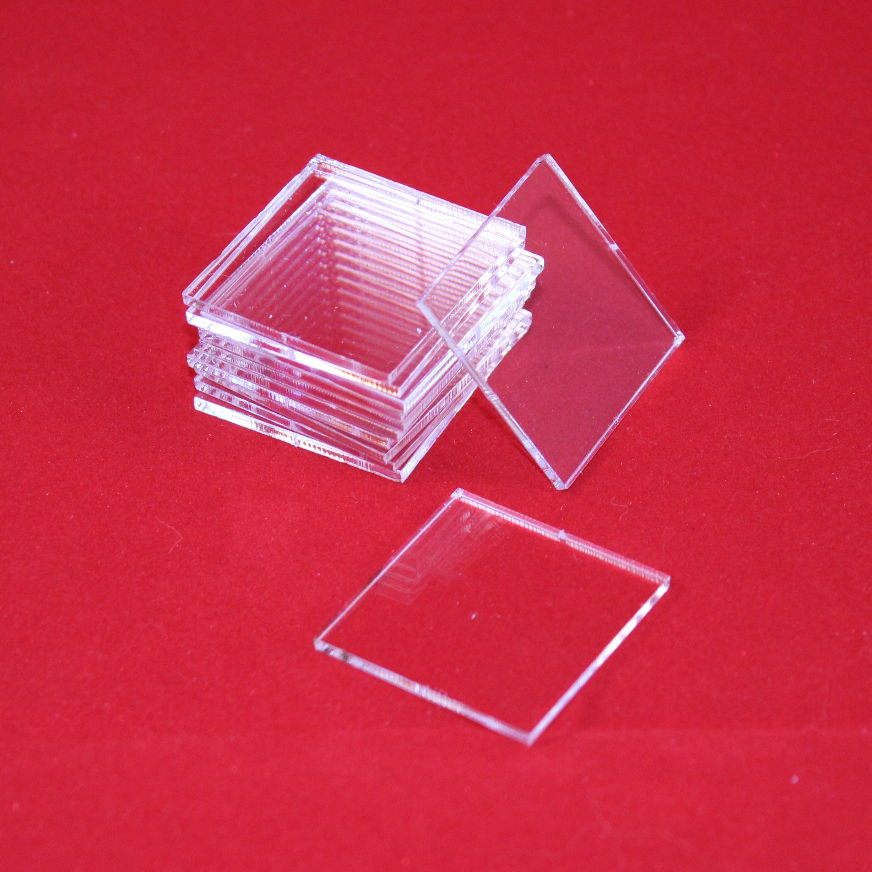 Square Clear Acrylic Bases (50mm) x8 Fluid 3D