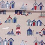 Toile à motifs - Beige de la mer du Nord Multicolore-0