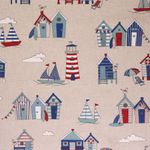 Toile à motifs - Beige de la mer du Nord Multicolore-1