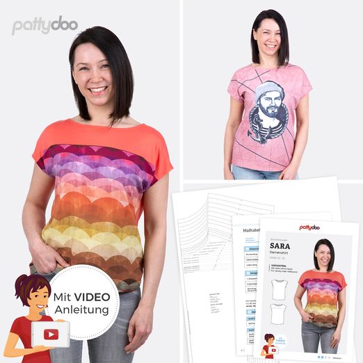 Damenshirt - Sara - Papier-Schnittmuster