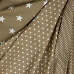 Cotone popeline - Mini stelle tortora bianco