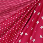 Cotone popeline - Mini stelle rosa bianco