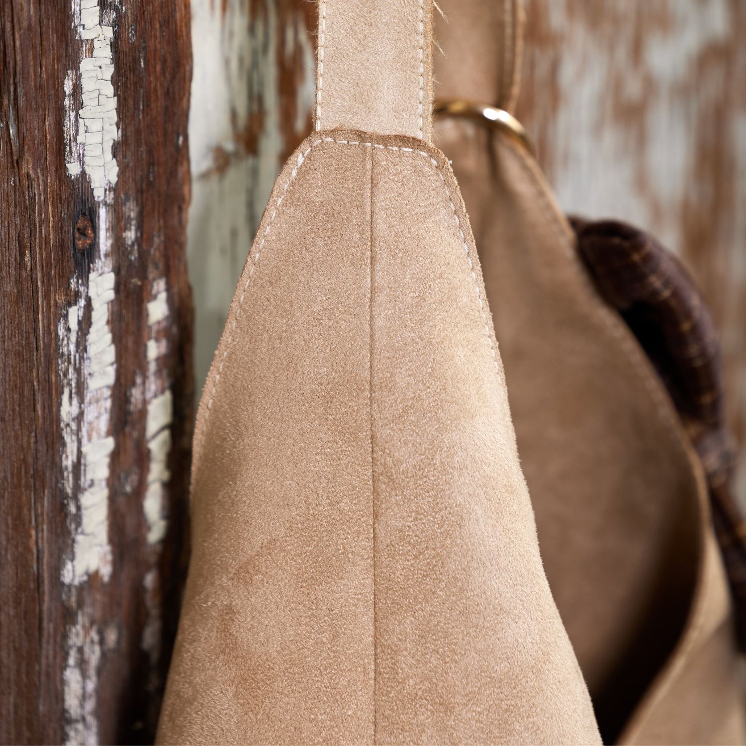 Simili synthétique Micro Double Face - Beige/Doré-2 Simili synthétique Micro Double Face - Beige/Doré-2