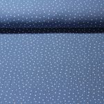 Mousseline en coton - Double gaze Points bleu blanc Mousseline en coton - Double gaze Points bleu blanc