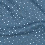 Coton mousseline - Double Gauze points bleu blanc