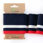 Cuff Me College Strick Navy Weiß Rot