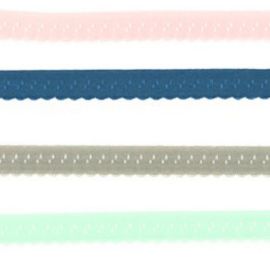 Schrägband elastisch 12mm - Einfassband Falzgummi - Bogenkante - 2m Länge