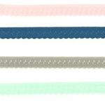 Schrägband elastisch 12mm - Einfassband Falzgummi - Bogenkante - 2m Länge-0