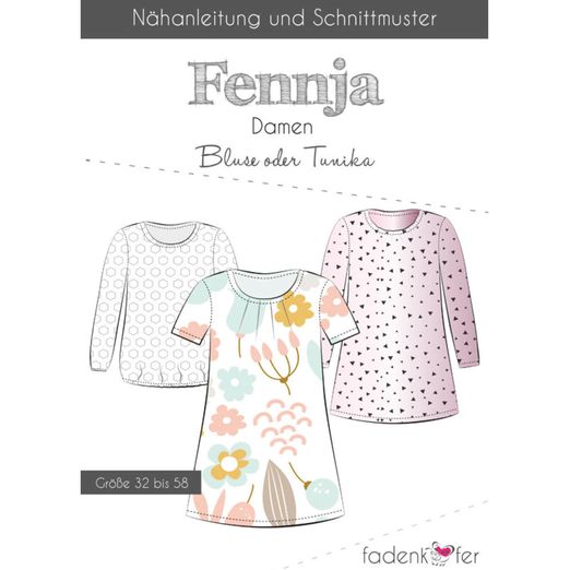 Bluse Tunika - Fennja - Papierschnittmuster