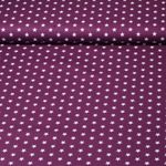 Baumwolle Popeline Stina - Sterne Lila Weiß