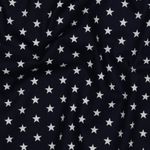 Katoen Popeline - Sterren Marine Wit