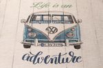 Panneau de Canevas - VW Bulli &#039;La vie est une aventure&#039; Beige Multicolore