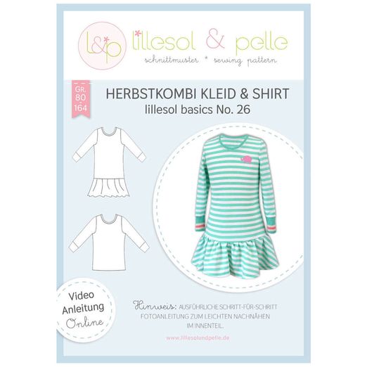 Herbstkombi Kleid & Shirt - lillesol basic No.26 - Papierschnittmuster