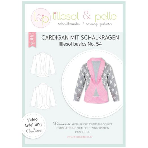 Cardigan mit Schalkragen - lillesol basic No.54 - Papierschnittmuster