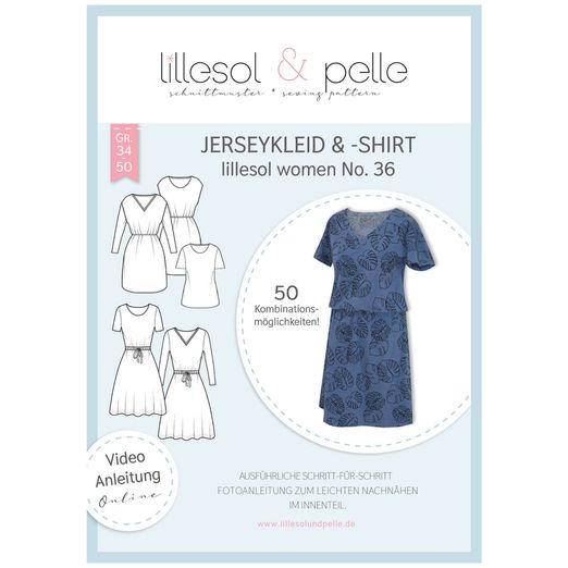 Jerseykleid & Shirt - lillesol women No.36 - Papierschnittmuster