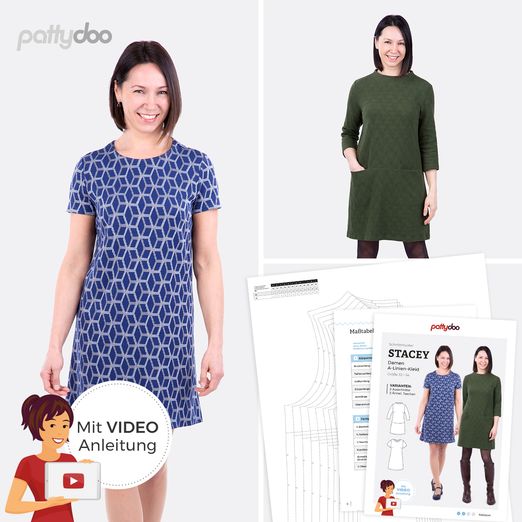 A-Linien-Kleid - Stacey - Papier-Schnittmuster