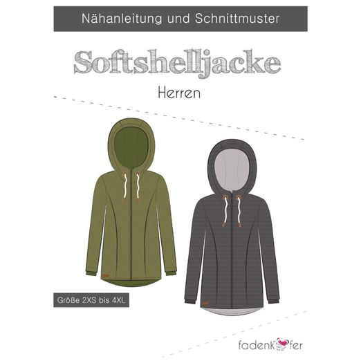 Herren Softshelljacke - Papierschnittmuster