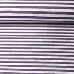 Jersey Kathrin gestreift - Weiß Dunkelgrau