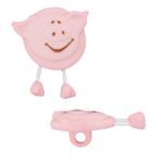 Bouton en polyester cochon avec oeillet 18mm-0