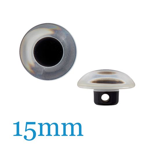 Oeillet bouton en polyester Oeil d'animal 15mm