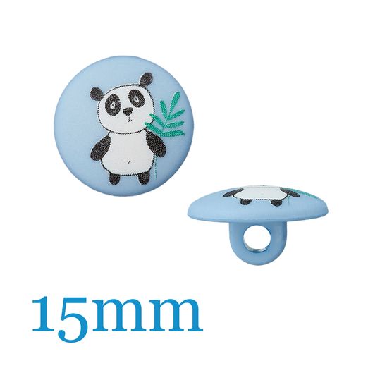 Bouton en polyester Panda avec oeillet 15mm