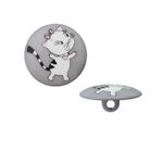 Bouton chat en polyester 18mm-0