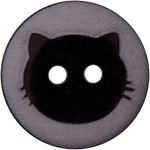 Bouton en polyester 2 trous chat -18mm-1