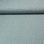 Baumwolle Musselin - Double Gauze Punkte Dusty Mint Weiss