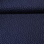 Baumwolle Musselin - Double Gauze Punkte Navy Weiss