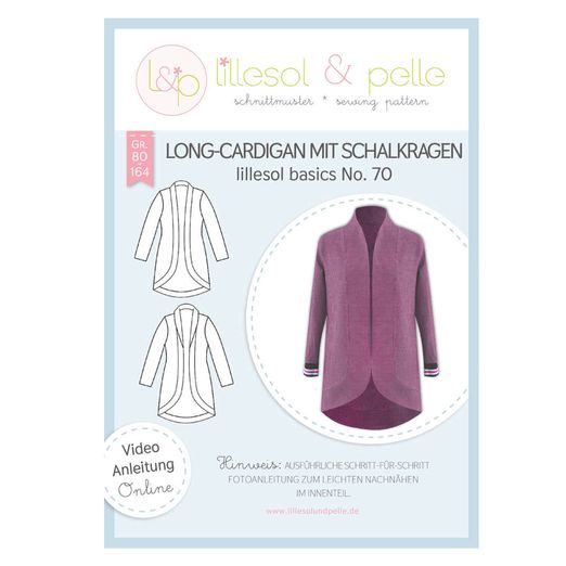 Longcardigan - lillesol basic No.70 - Papierschnittmuster