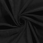 Frottéhandduk i stretch - enfärgad svart