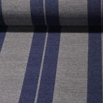Modestoff - Jacquard Plaid Stripes Grau Melange Blau