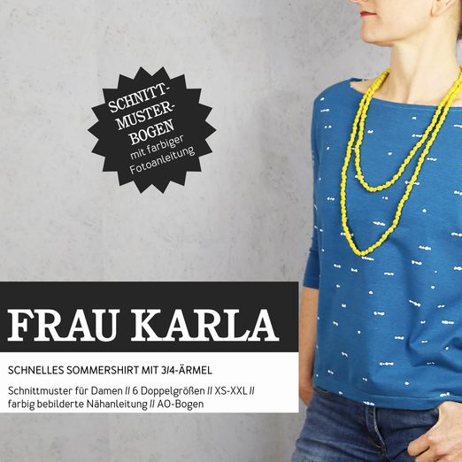 Sommershirt - FRAU KARLA - Papierschnittmuster