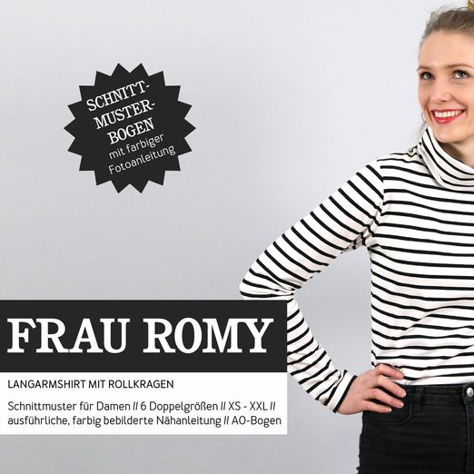 Rollkragenshirt - FRAU ROMY - Papierschnittmuster