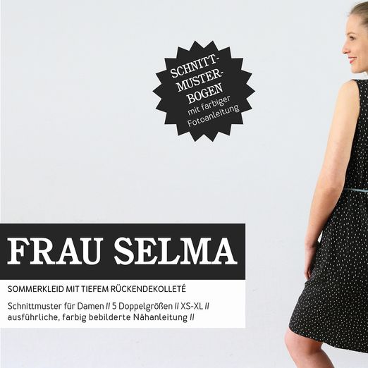 Kleid mit Rückendekolleté - FRAU SELMA - Papierschnittmuster