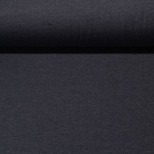 Jersey uni - Dunkelblau Melange